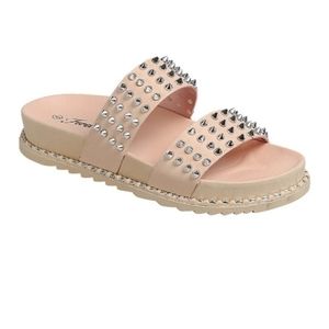 Forever Mauve Silver Studded Sandals